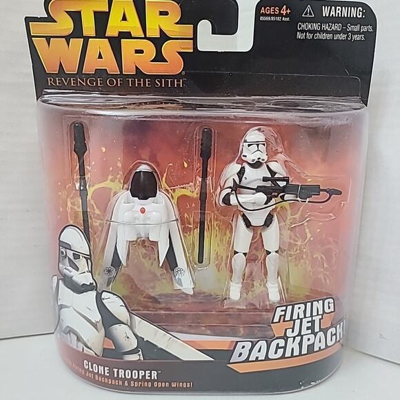 Clone Trooper Firing Jet Backpack 2005 STAR WARS Revenge of the Sith DELUXE #2 - Picture 1 of 3